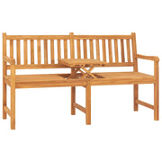 Banc de jardin 3 places avec table en teck massif 150 cm v7422 Vetonek