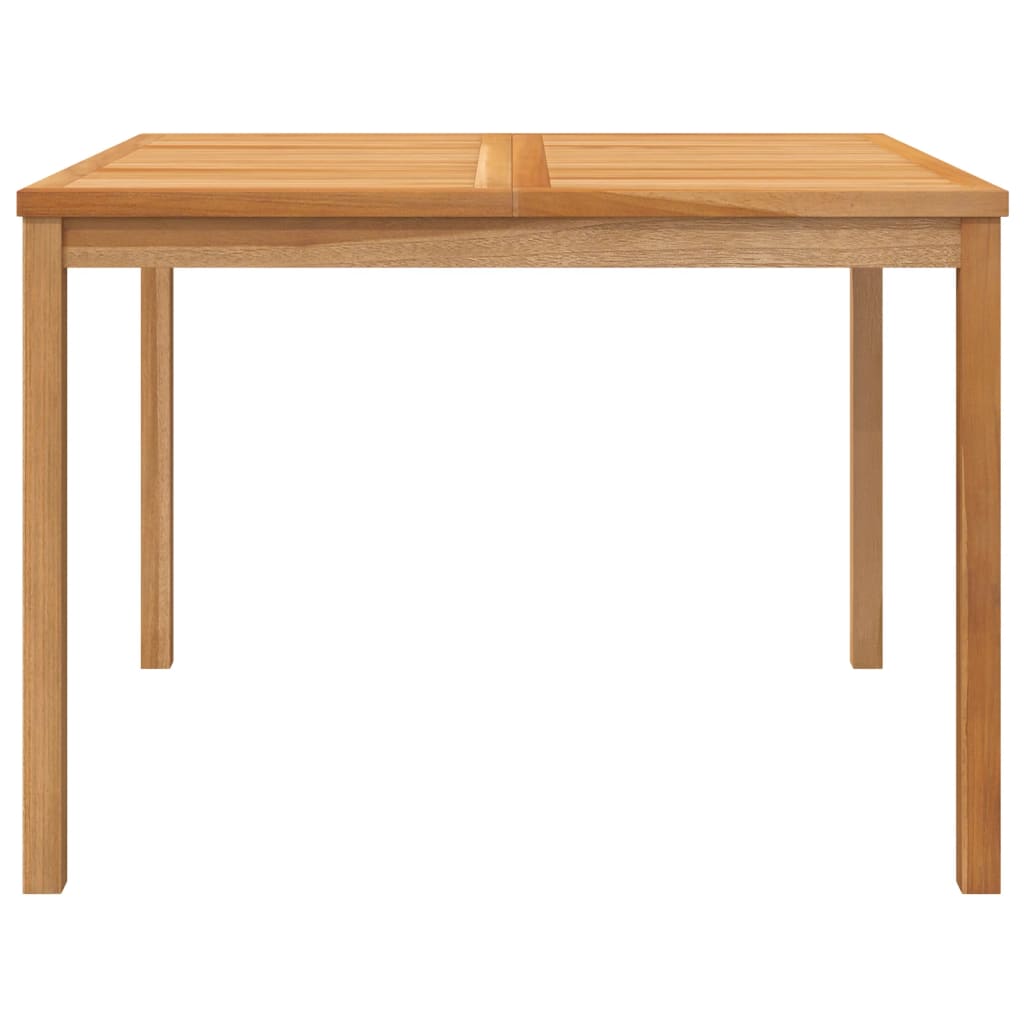 Mesa de comedor de jardín madera maciza de teca 110x110x77 cm V37