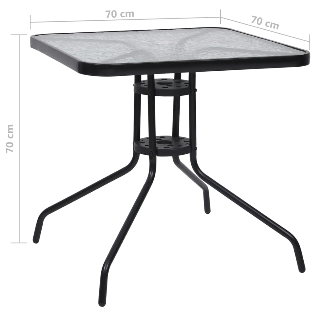 Juego de comedor de jardín de 5 piezas negro vidaXL