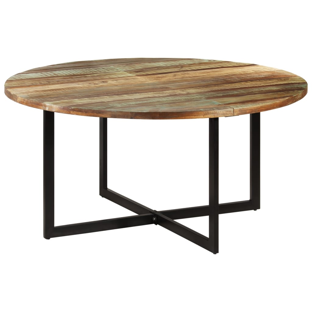 Vetonek Mesa de comedor madera maciza reciclada 150x75 cm