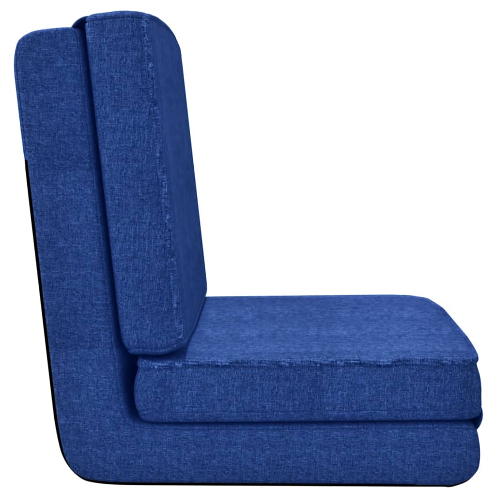 Silla de suelo plegable de tela azul vidaXL