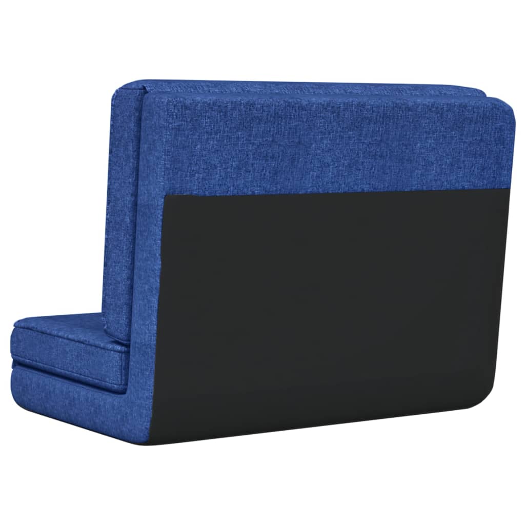 Silla de suelo plegable de tela azul vidaXL