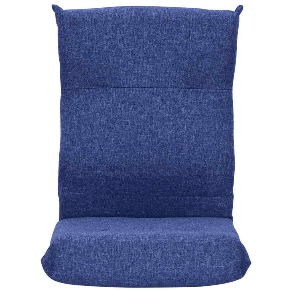 Silla de suelo plegable de tela azul vidaXL