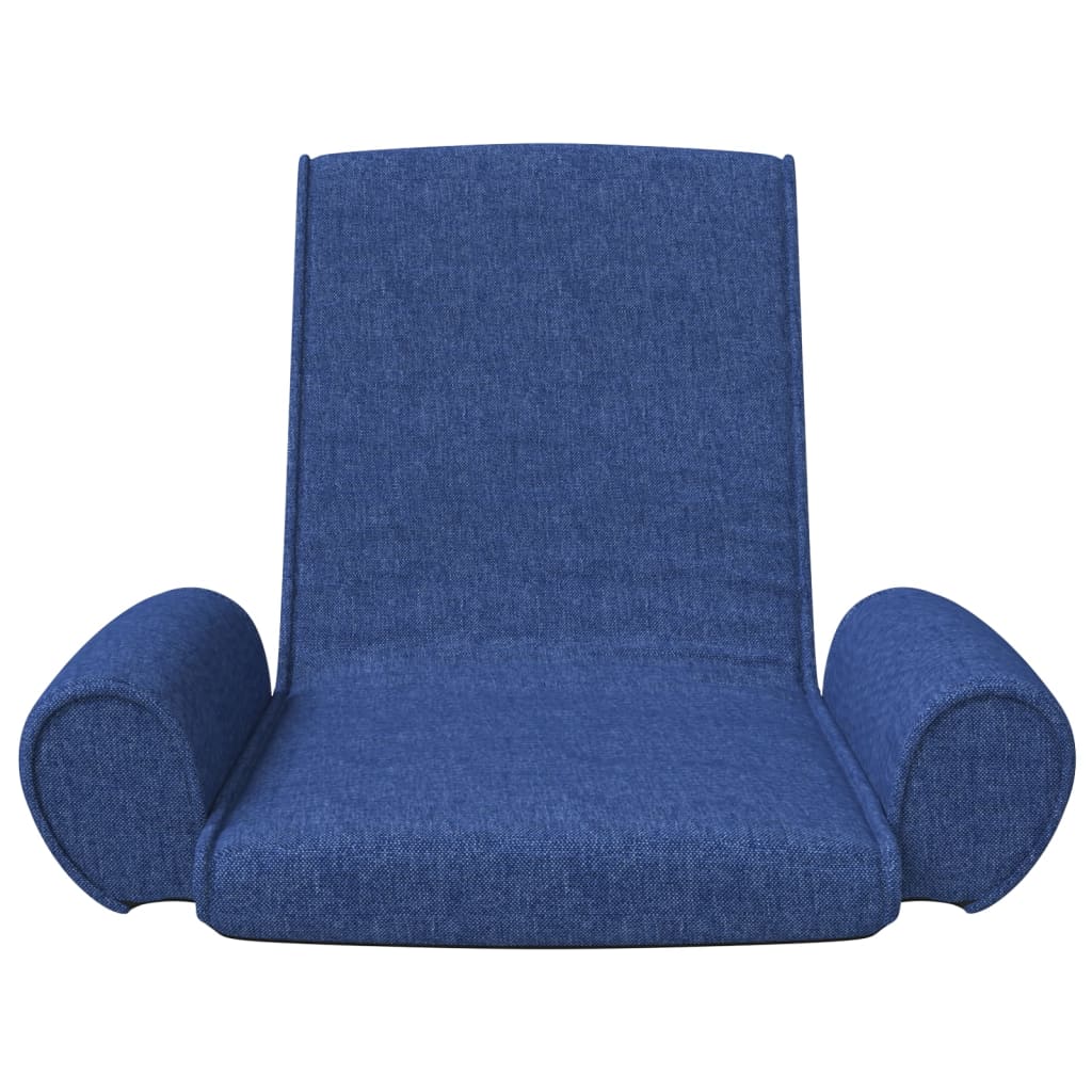 Silla de suelo plegable de tela azul - Vetonek