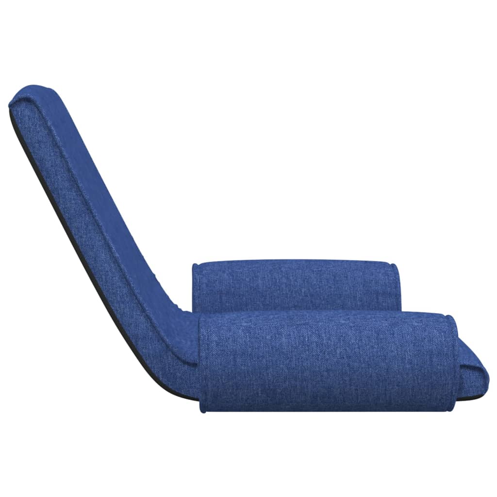 Silla de suelo plegable de tela azul vidaXL