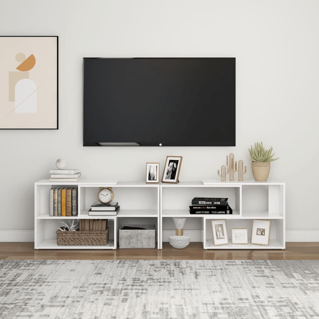 Mueble de TV madera blanco 149x30x52 cm vidaXL