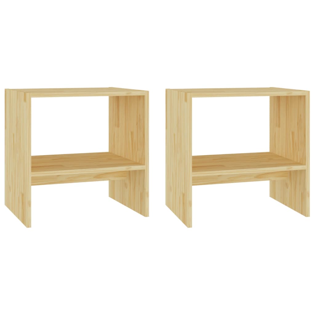 Mesitas de noche 2 uds madera maciza de pino 40x30,5x40 cm vidaXL