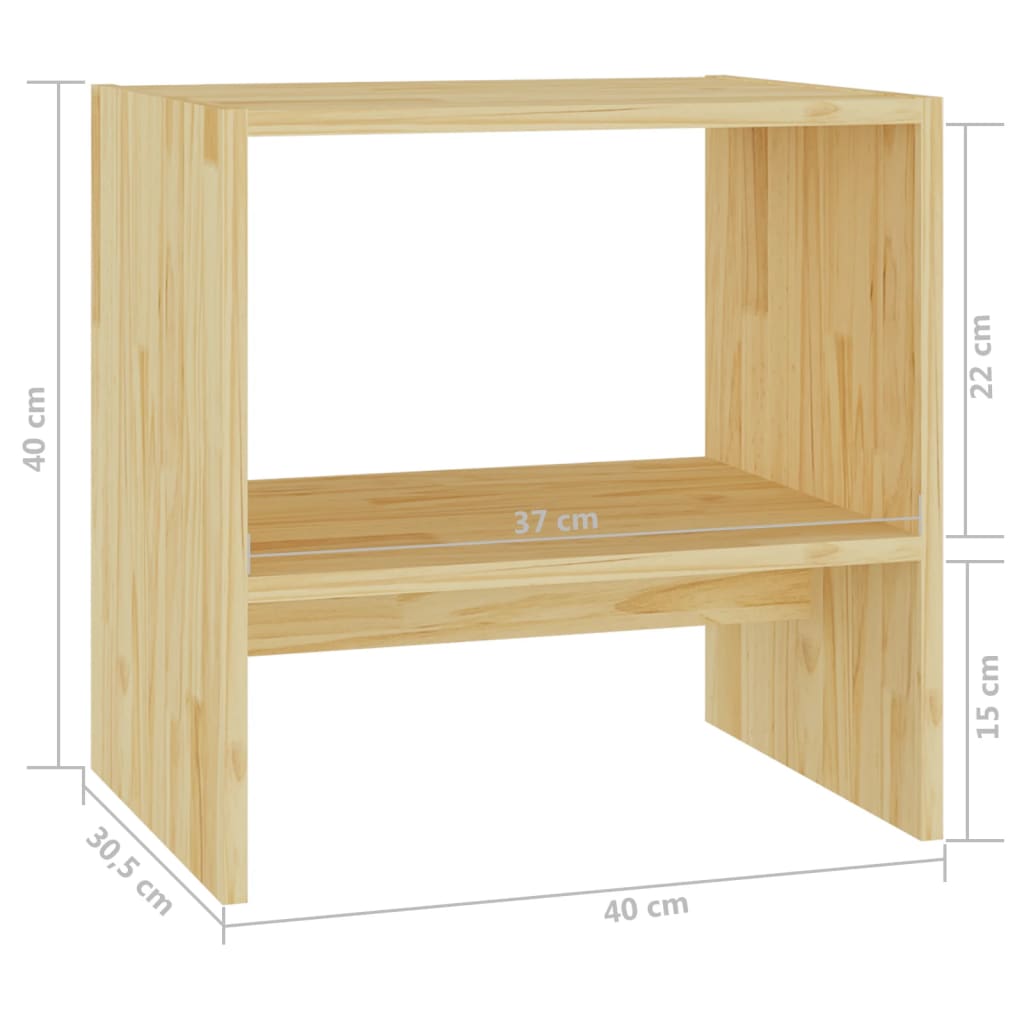 Mesitas de noche 2 uds madera maciza de pino 40x30,5x40 cm vidaXL