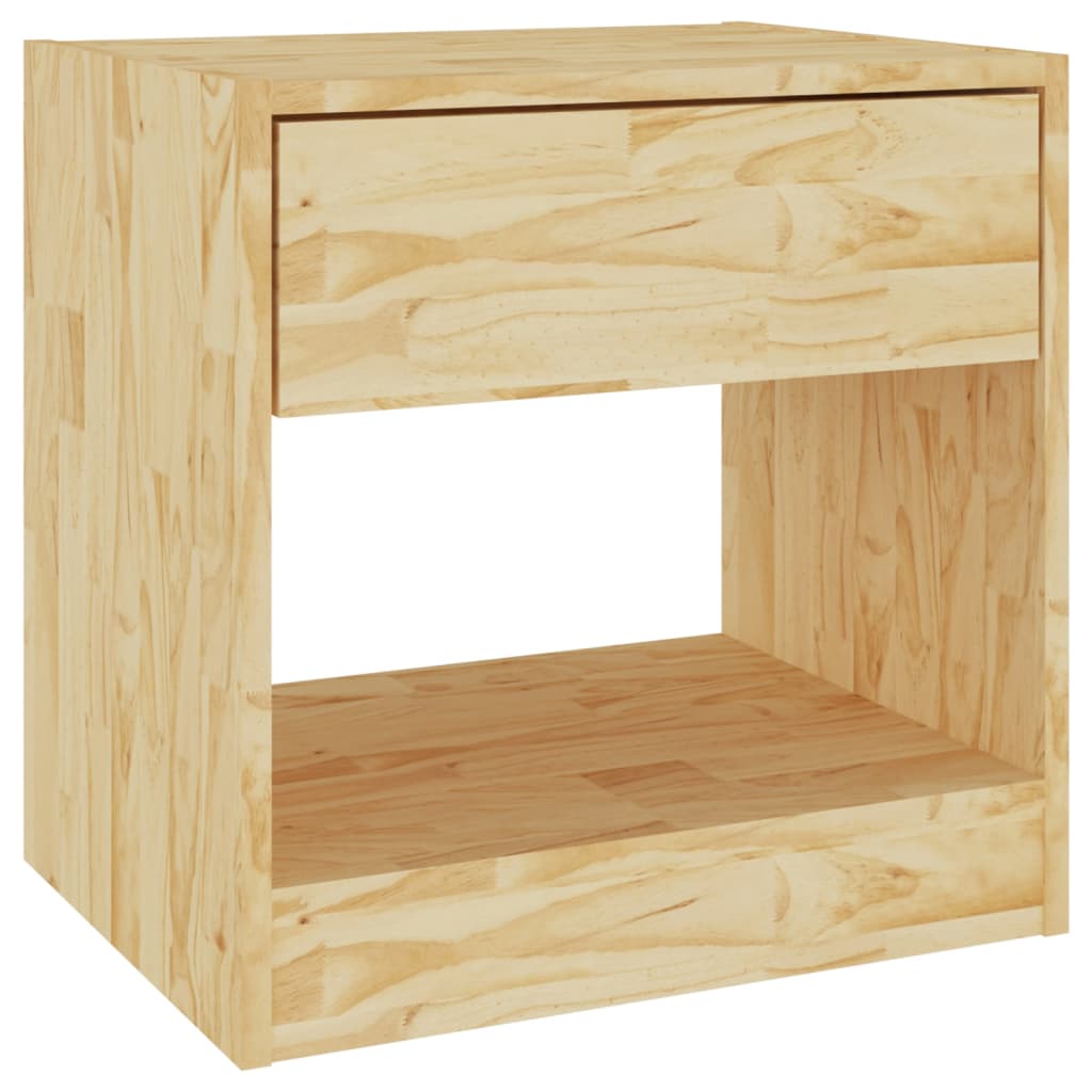 Mesita de noche madera maciza de pino 40x31x40 cm - Vetonek