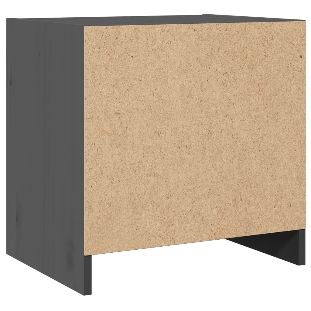 Mesitas de noche 2 uds madera maciza pino gris 40x30,5x40 cm - Vetonek