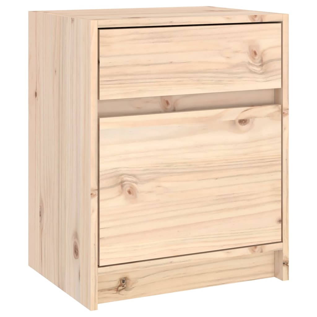 Mesita de noche madera maciza de pino 40x31x50 cm - Vetonek