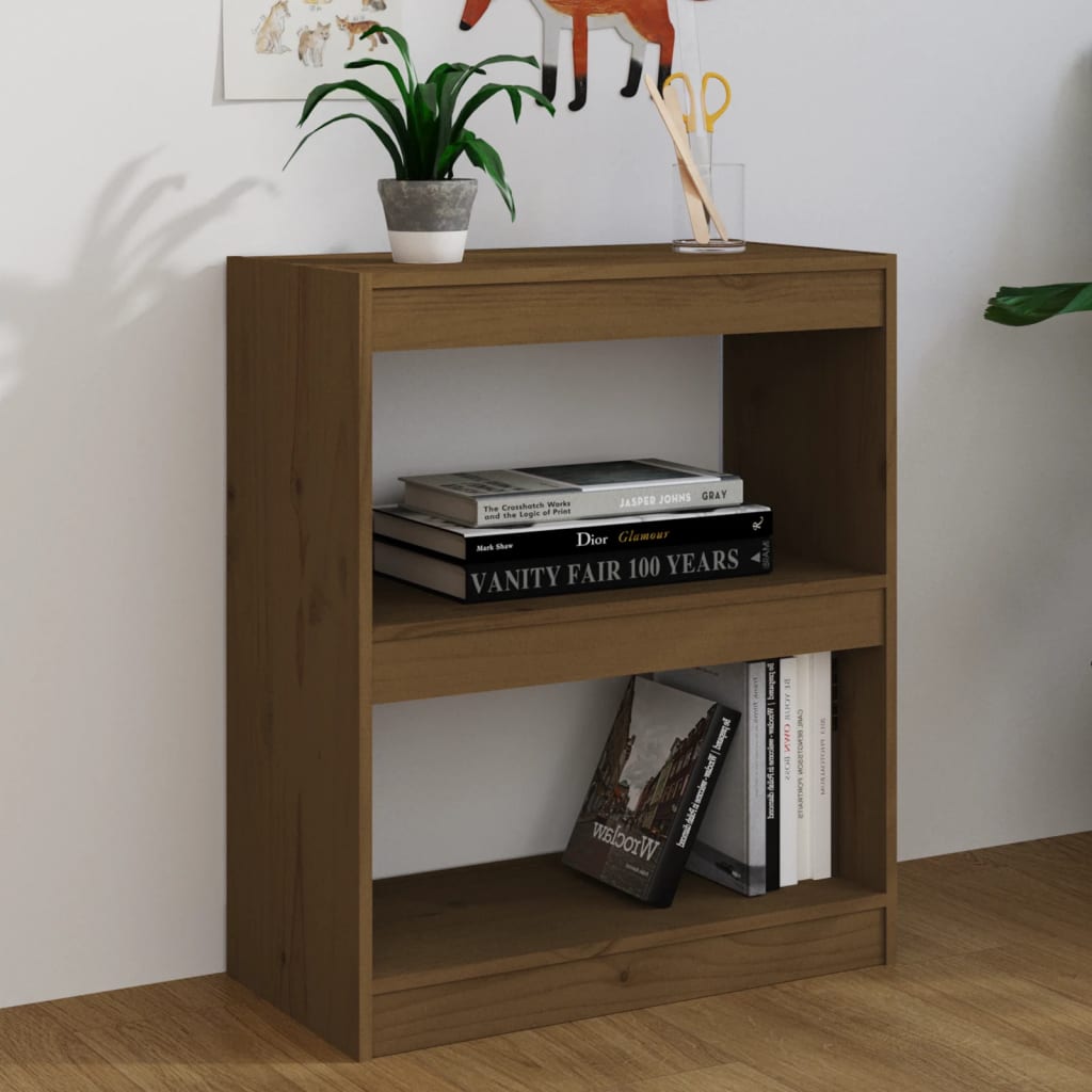 Brown wood shelf/divisor honey pine 60x30x71.5cm