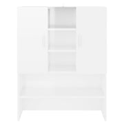 Glossy white washing machine cabinet 70.5x25.5x90 cm - Vetonek