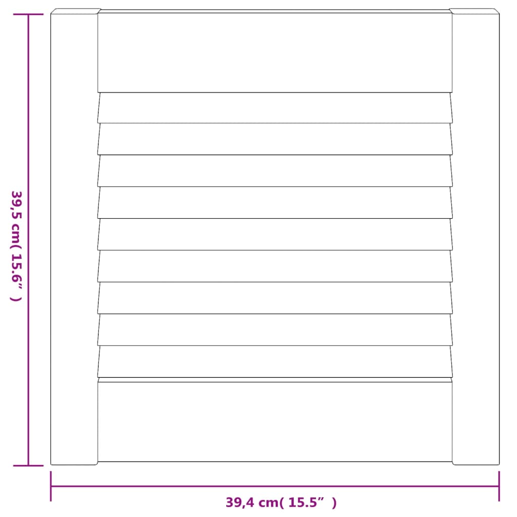 Lamas wardrobe grooves of solid pine 39.5x39.4 cm