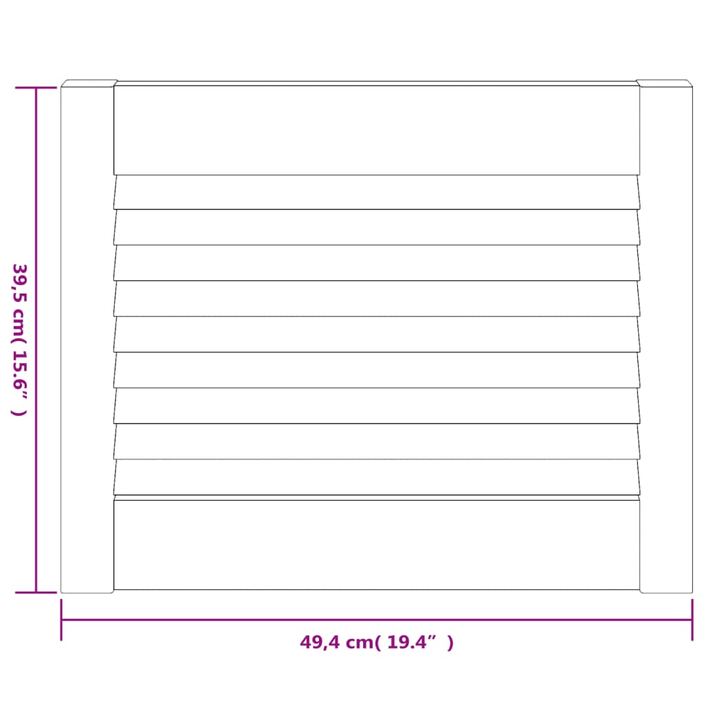 Porte de placard lamas 2 unités Bois de pin 39.5x49.4 cm