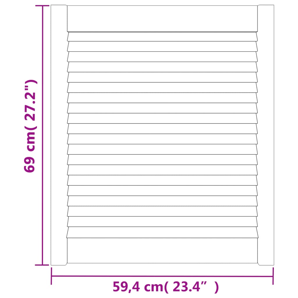 Porte dell'armadio Lamas 2 Pine Wood 69x59,4 cm