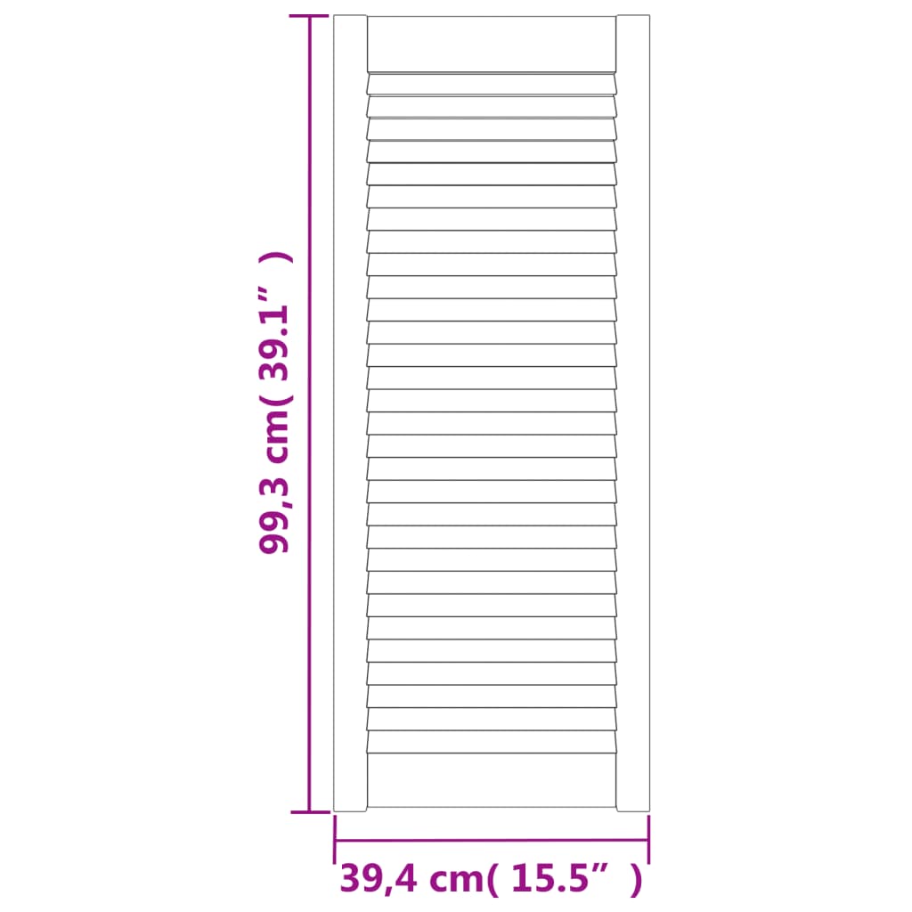 Puerta de armario de lamas madera de pino maciza 99,3x39,4 cm