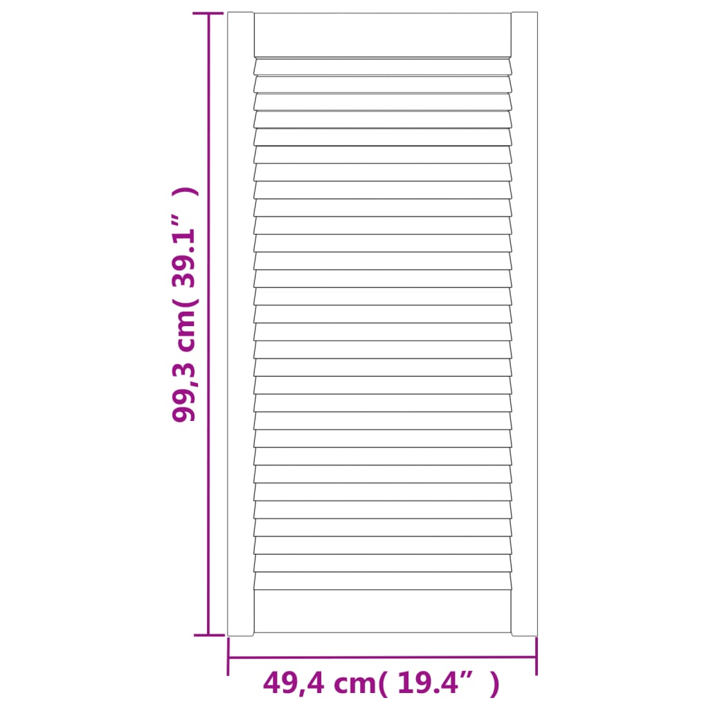 Lamas armairuko atea 2 UDS Wood White Pine 99.3x49.4 cm