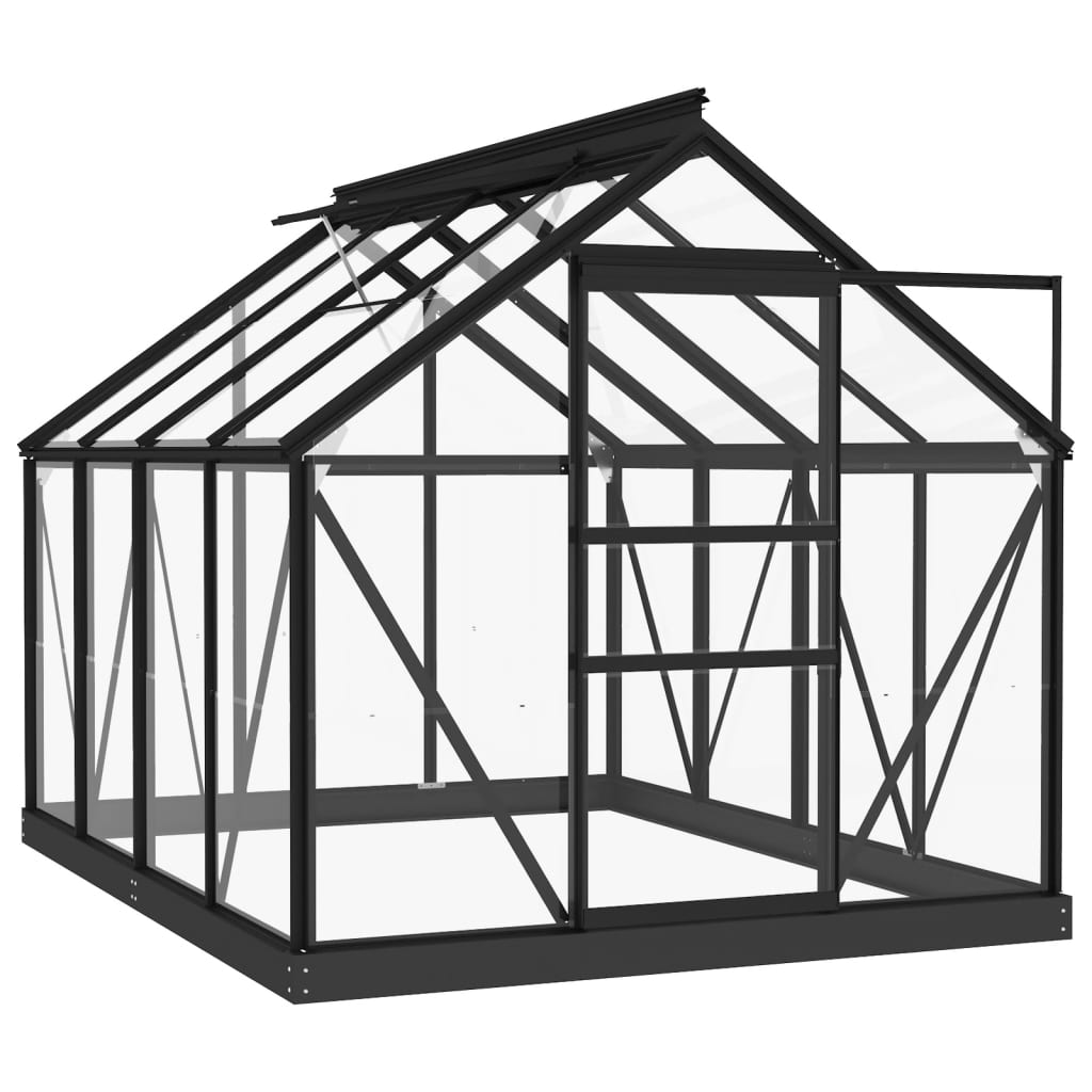 Greenhouse replacement frame Anthracite aluminum 155x103x191 cm