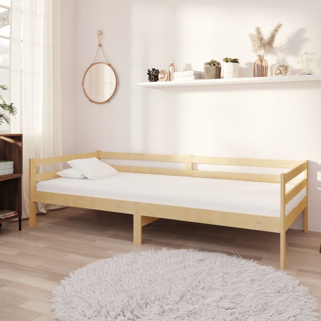 Vetonek Sofá cama sin colchón madera maciza de pino 90x200 cm