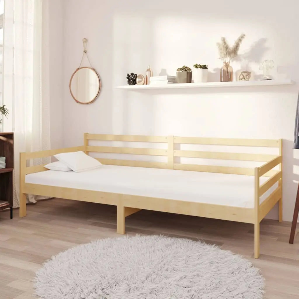 Vetonek Sofá cama sin colchón madera maciza de pino 90x200 cm