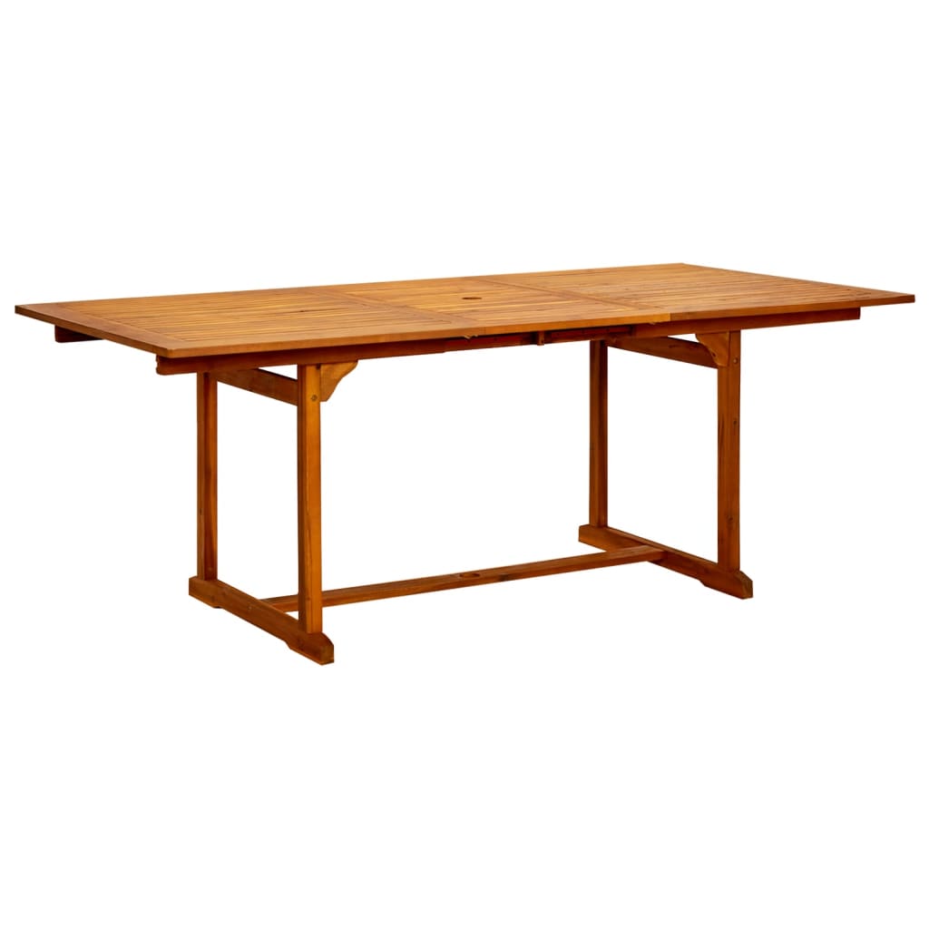 Mesa de comedor jardín madera maciza acacia (150-200)x100x75cm vidaXL