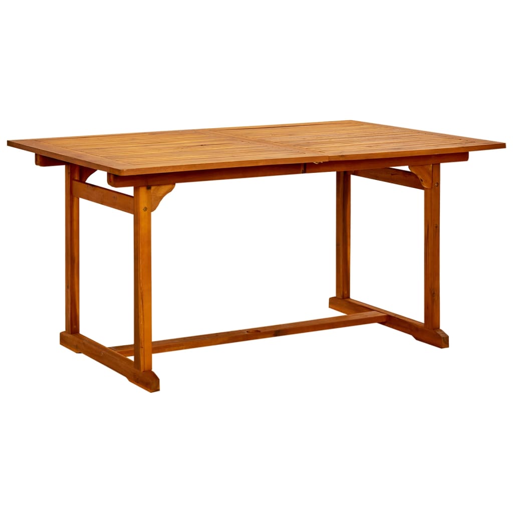 Mesa de comedor jardín madera maciza acacia (150-200)x100x75cm vidaXL