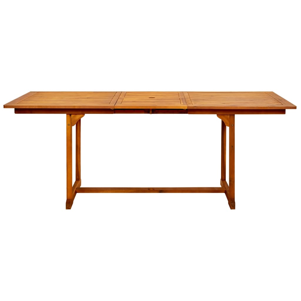 Mesa de comedor jardín madera maciza acacia (150-200)x100x75cm vidaXL