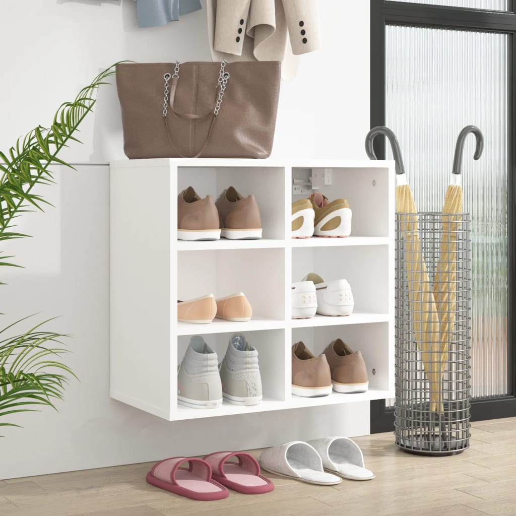 Vetonek Mueble zapatero blanco 52,5x30x50 cm