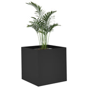 Jardinera de madera contrachapada negra 40x40x40 cm V3907 Vetonek