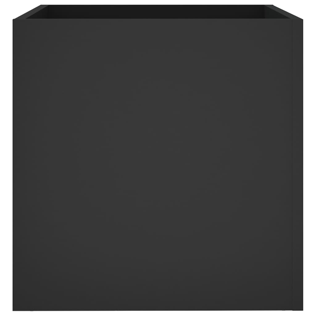 Jardinera de madera contrachapada negra 40x40x40 cm V3907 Vetonek