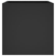 Jardinera de madera contrachapada negra 40x40x40 cm V3907 Vetonek
