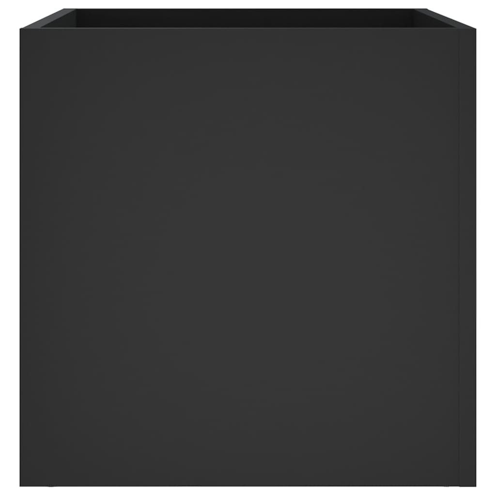 Jardinera de madera contrachapada negra 40x40x40 cm V3907 Vetonek