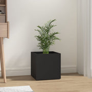 Jardinera de madera contrachapada negra 40x40x40 cm V3907 Vetonek