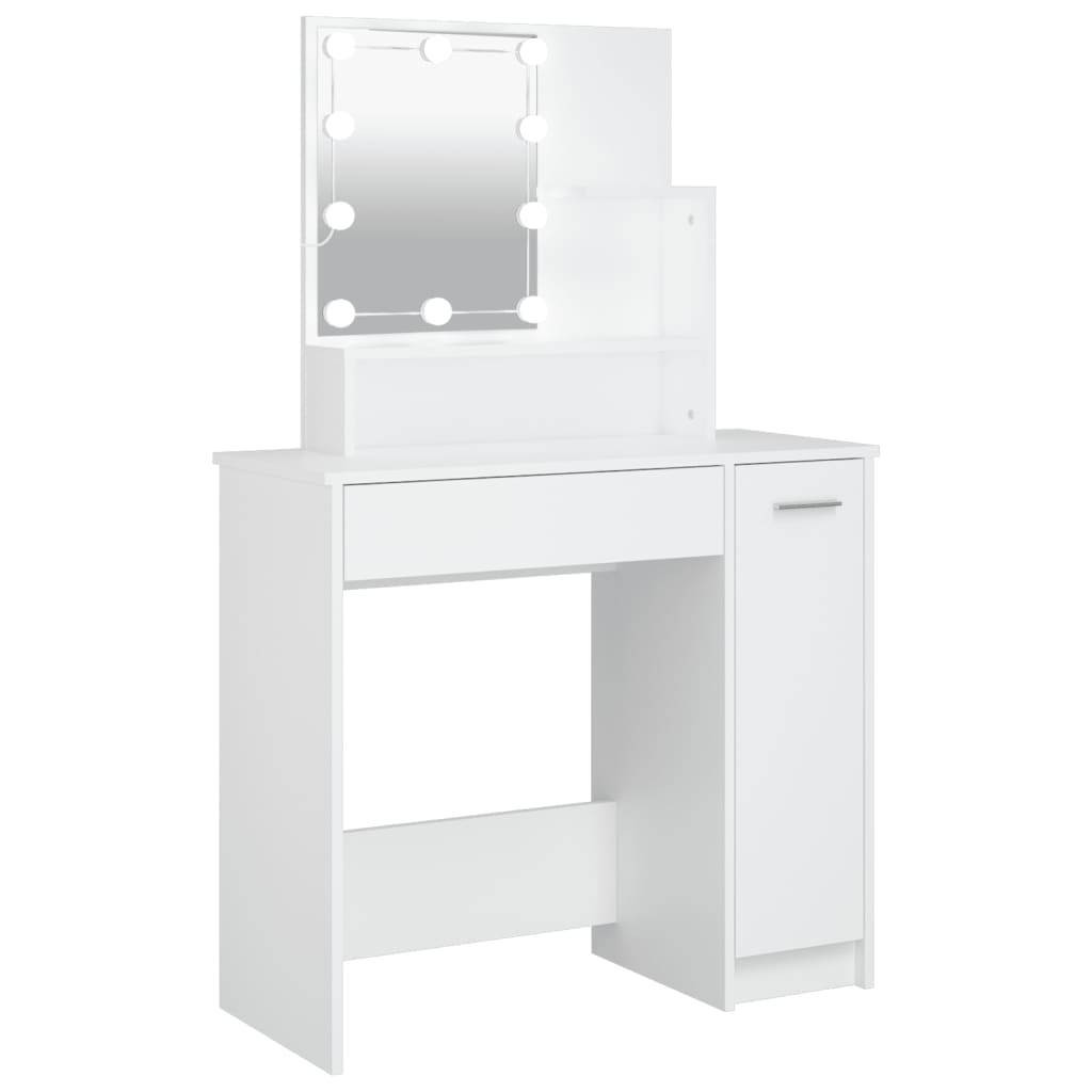 Vestiário de LED branco 86,5x35x136 cm