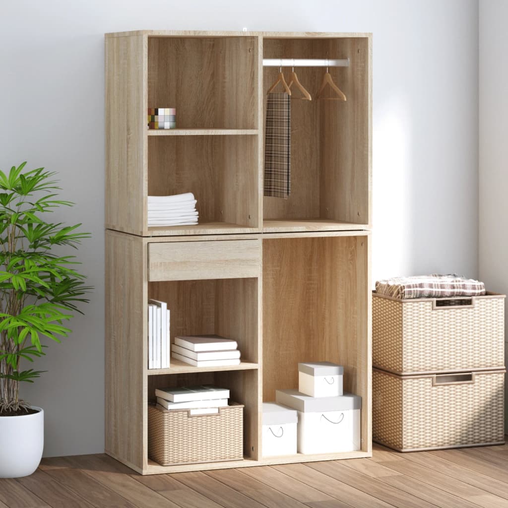 Mueble vestidor madera roble Sonoma 80x40x65 cm vidaXL