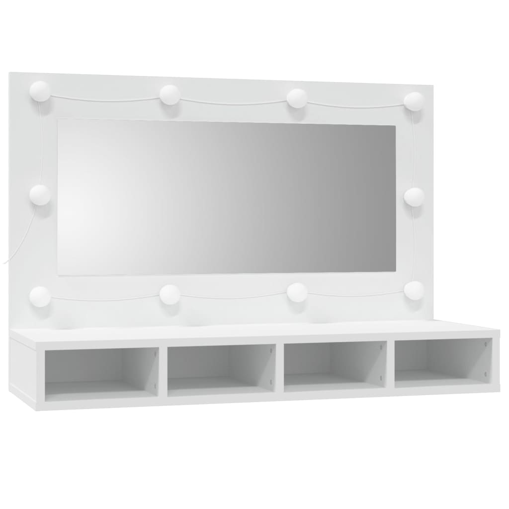 Mirror with mirror and white LED lights 90x31,5x62 cm