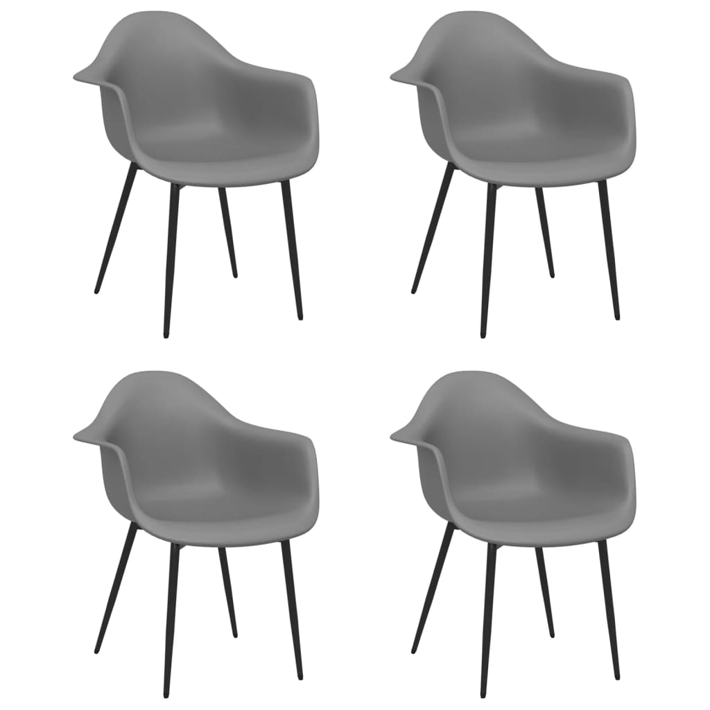 4 units gray dining chairs PP