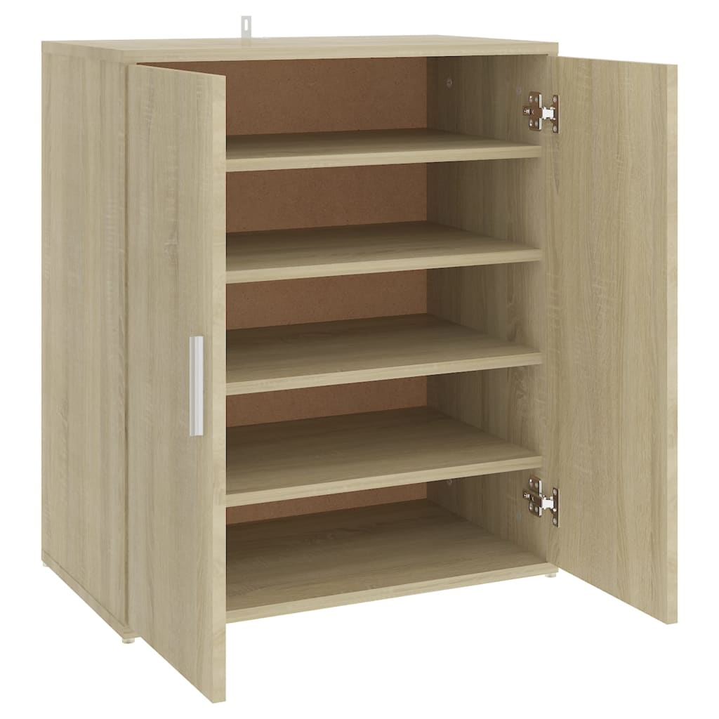 Mueble zapatero madera de ingeniería roble Sonoma 60x35x70 cm - Vetonek