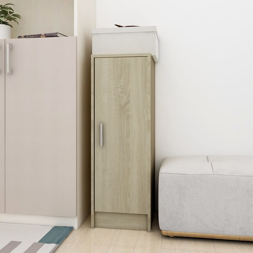 Mueble zapatero de aglomerado roble Sonoma 32x35x92 cm - Vetonek