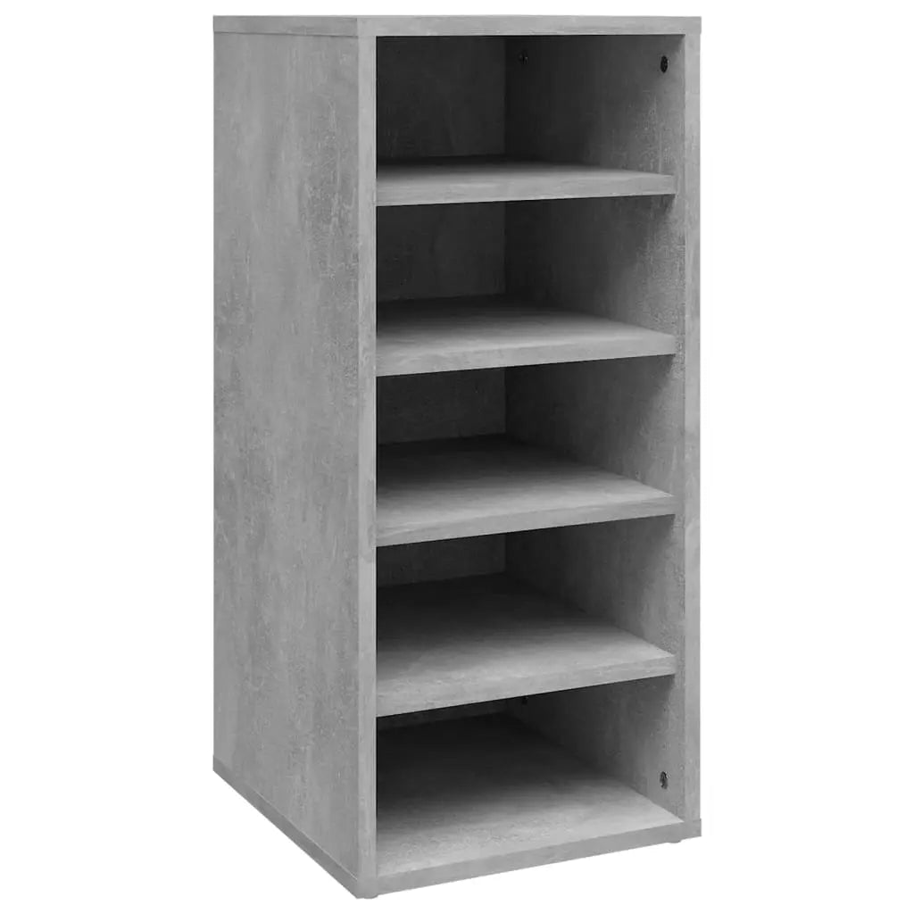 Mueble zapatero madera gris hormigón 31,5x35x70cm - Vetonek