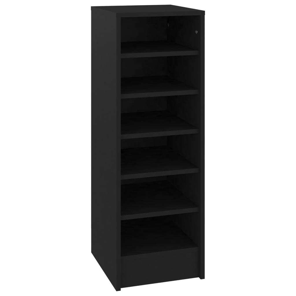 Mueble zapatero madera negro 31,5x35x90 cm - Vetonek