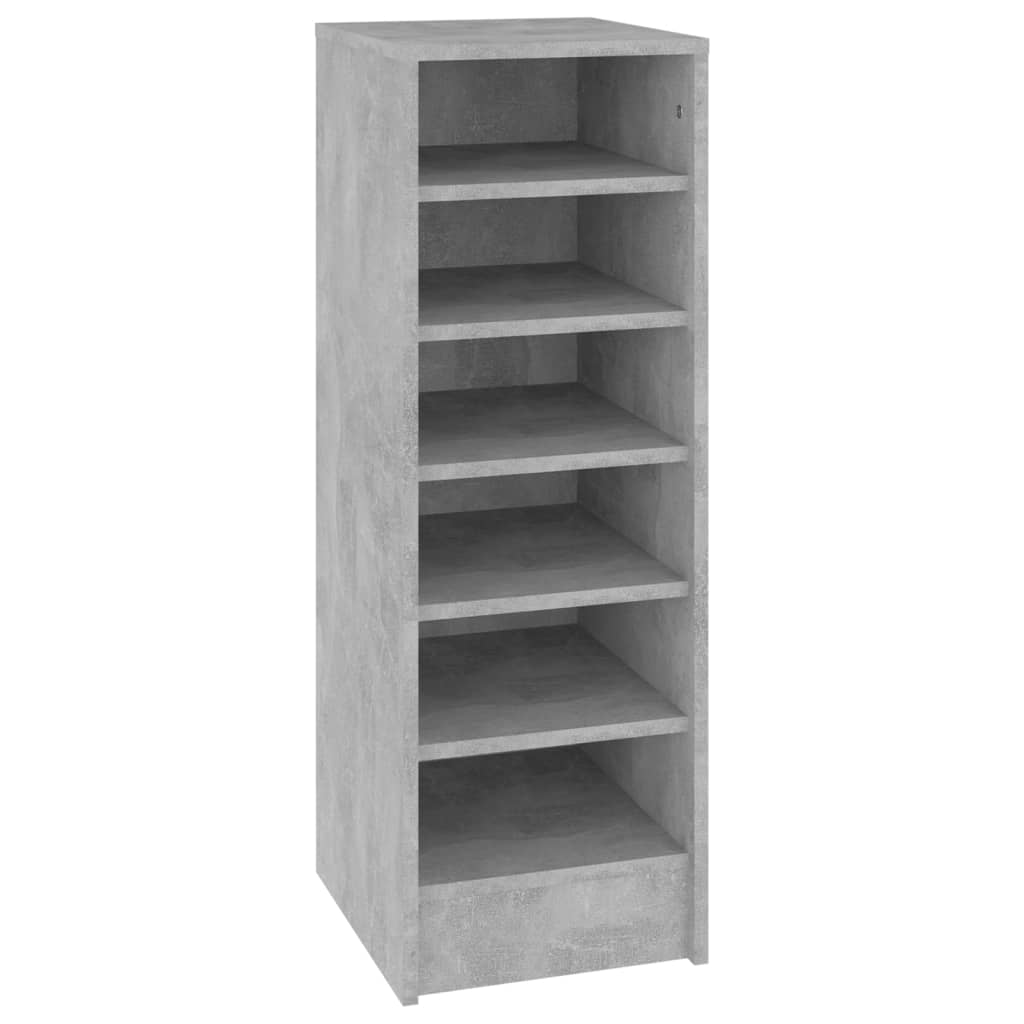 Mueble zapatero madera gris hormigón 31,5x35x90cm - Vetonek