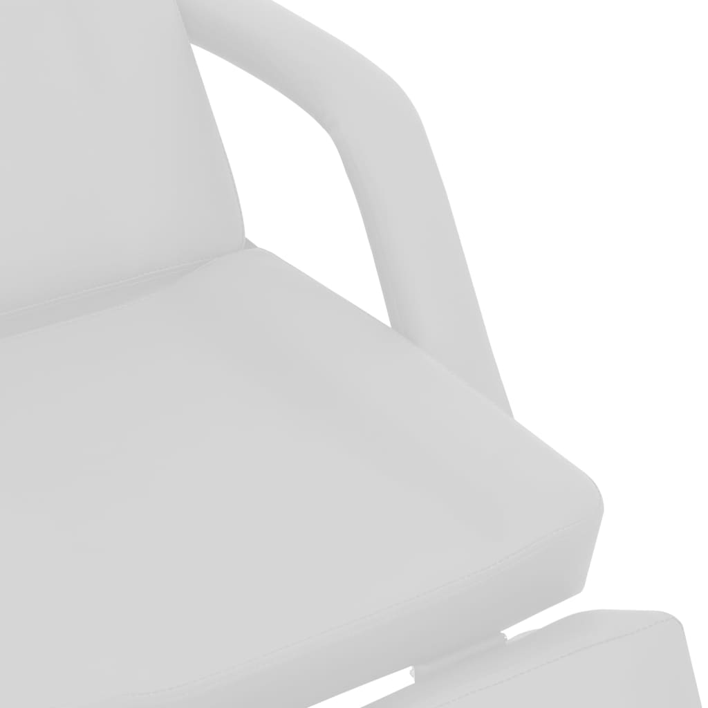 Sillón de salón de belleza cuero sintético blanco 180x62x78 cm vidaXL