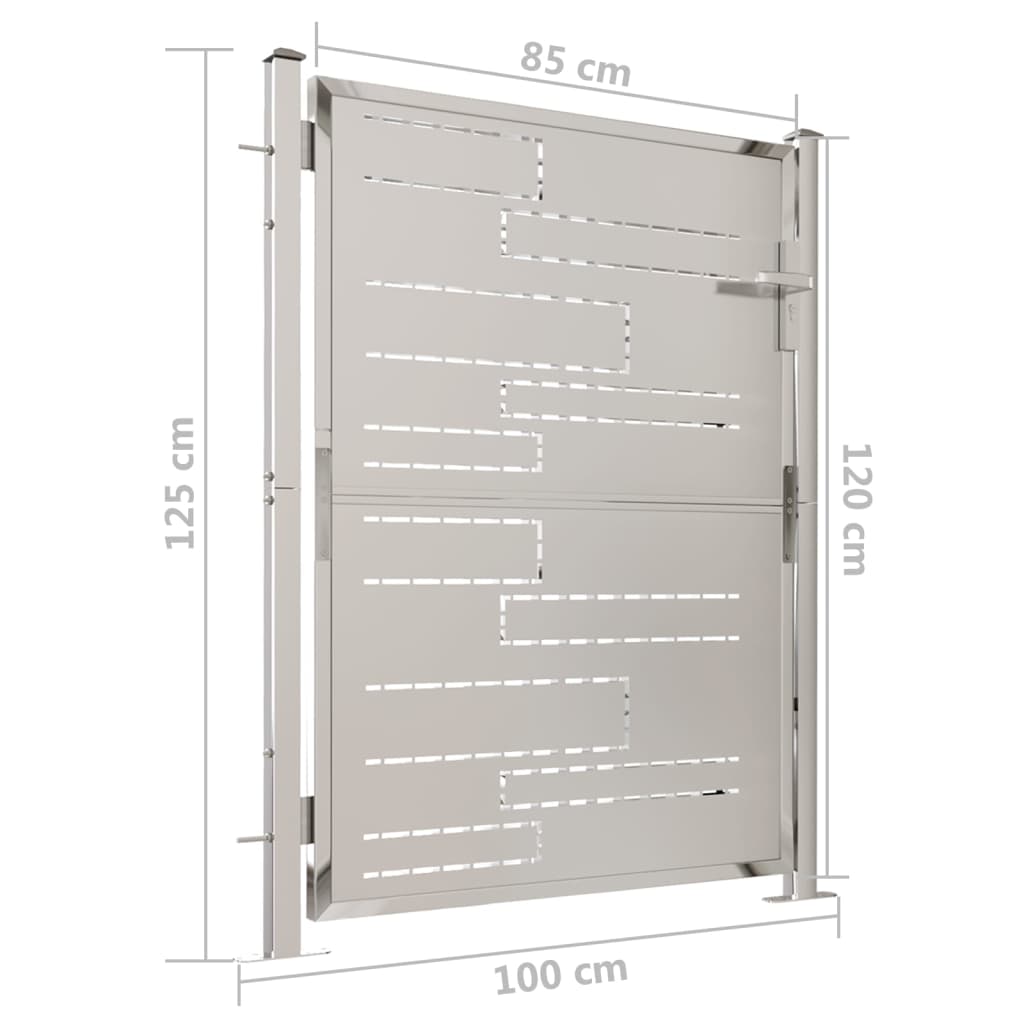 100x125 cm stainless steel garden door