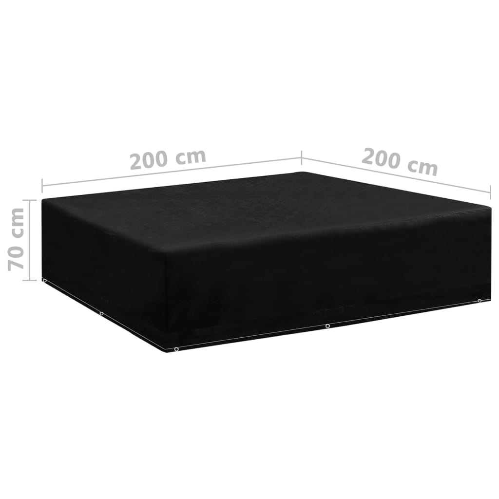 Funda de muebles de jardín 2 uds 8 ojales 200x200x70 cm vidaXL