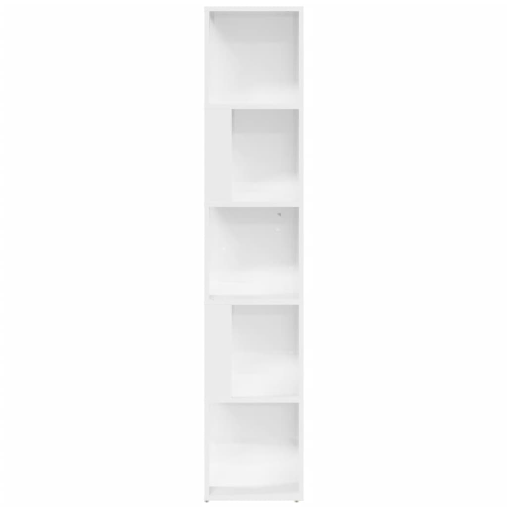 Mueble esquina madera blanco brillo 33x33x164,5cm vidaXL