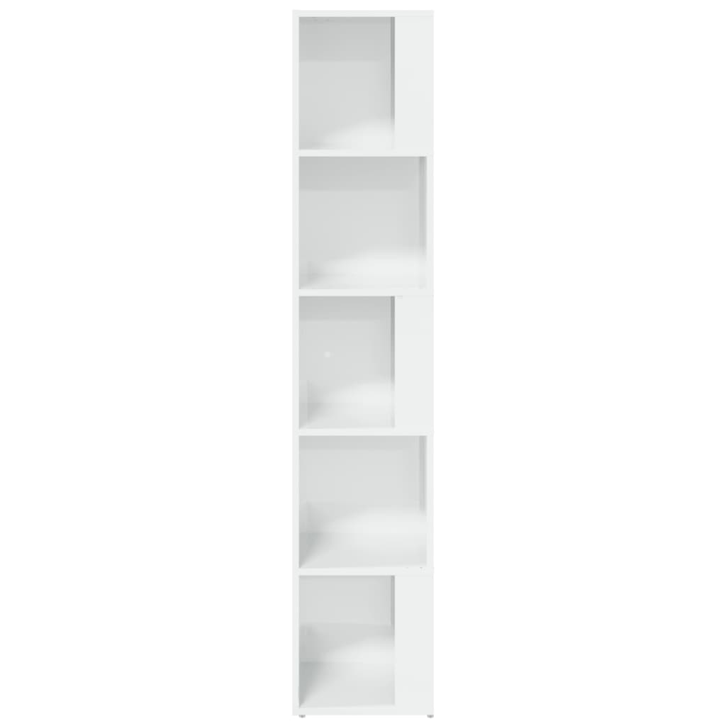 Mueble esquina madera blanco brillo 33x33x164,5cm vidaXL