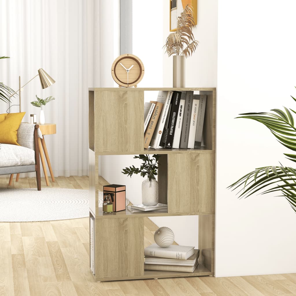 Librería separador madera contrachapada roble Sonoma 60x24x94cm V0301 Vetonek