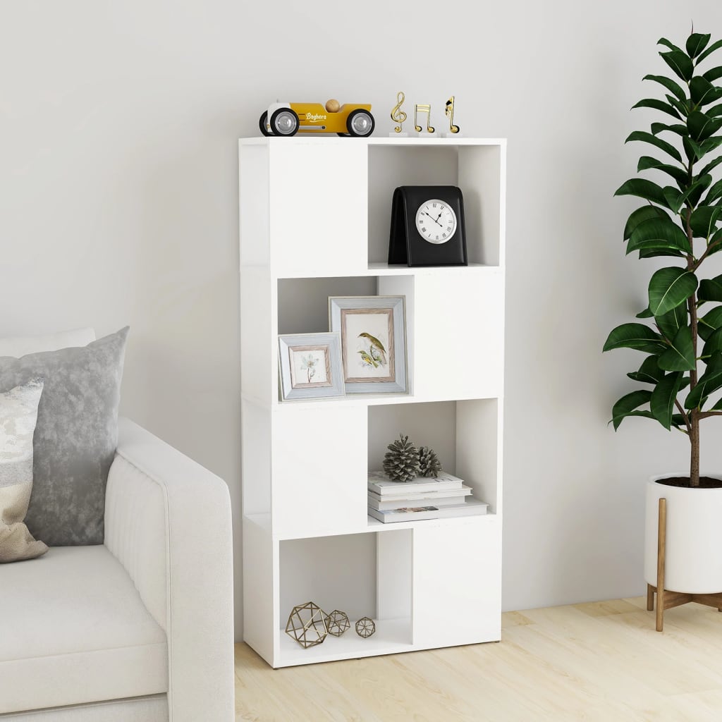 White wood separate library 60x24x124.5 cm